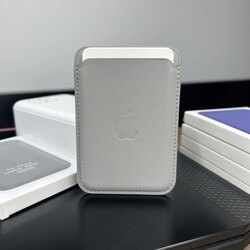 Apple MagSafe Özellikli Deri Cüzdan - Naturel Titanyum