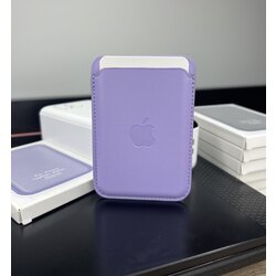 Apple MagSafe Özellikli Deri Cüzdan -Lila