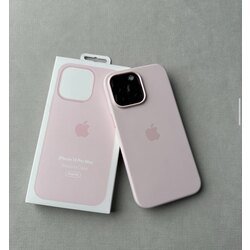 İPhone MagSafe Özellikli Slicon Kılıf-Toz Pembe