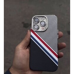 İPhone Fiber Carbon Kılıf -Fransız Çizgisi