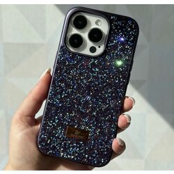 İPhone Swarovski Taşlı Kılıf - Derin Mor