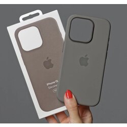 İPhone MagSafe Özellikli Slicon Kılıf-Naturel Titanyum