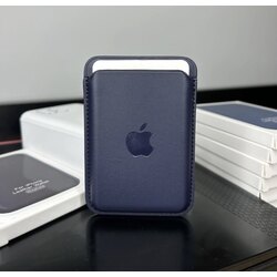 Apple MagSafe Özellikli Deri Cüzdan - Gece Mavisi