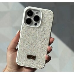 İPhone Swarovski Taşlı Kılıf - Beyaz