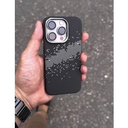 İPhone Fiber Carbon Kılıf -Black and Grey
