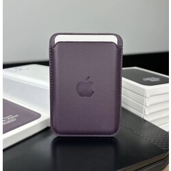 Apple MagSafe Özellikli Deri Cüzdan - Derin Mor