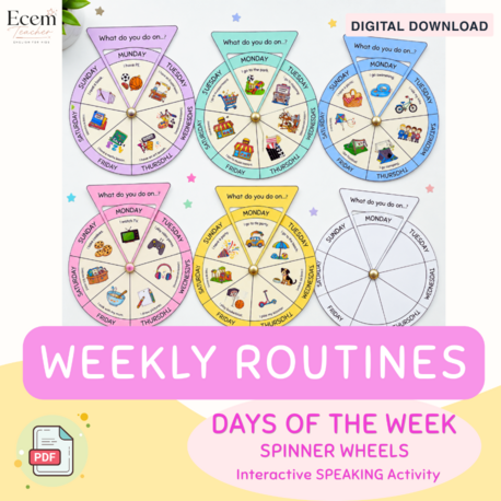 Days of the Week Spinner Wheel | Weekly Routine Printable