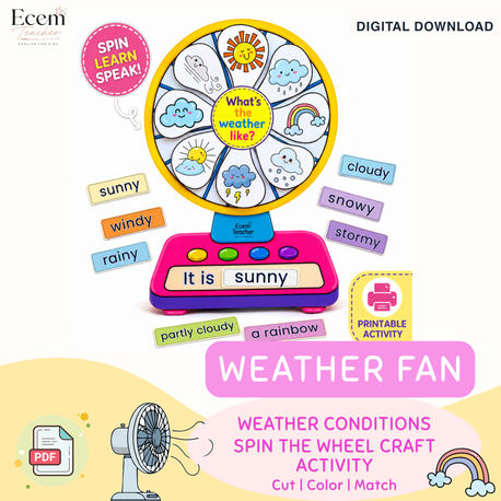 Weather Spinner Craft | What’s the Weather Like? Speaking Activity