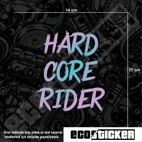 Hard Core Rider Hologram Sticker