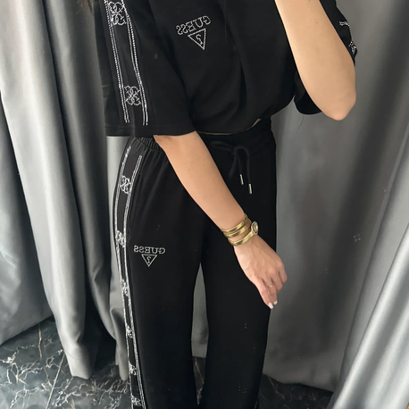 Guess şeritli taşlı ikili takım