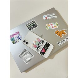 10 Adet Canlı Karikatürlü Eczacı Stickerlar