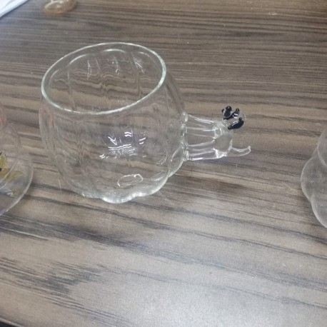 Isıya dayanıklı kedi figürlü 420 ml  cam bardak