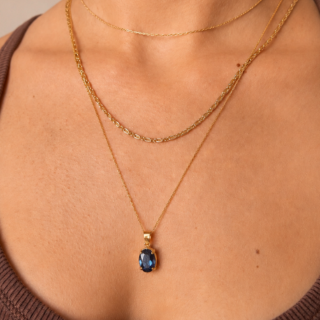 Dark Blue Kyanite | Doğal Taşlı Kolye