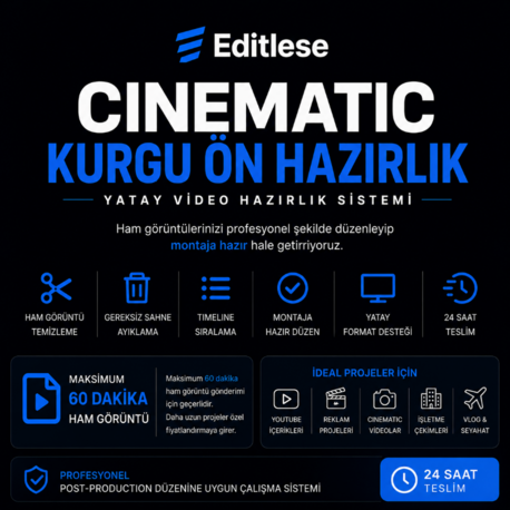 Cinematic Kurgu Ön Hazırlık | Yatay Video Hazırlık Sistemi
