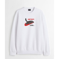 Swoosh "Just Rick It, Later" Nakış İşlemeli Kişiye Özel Sweatshirt & Sweater,