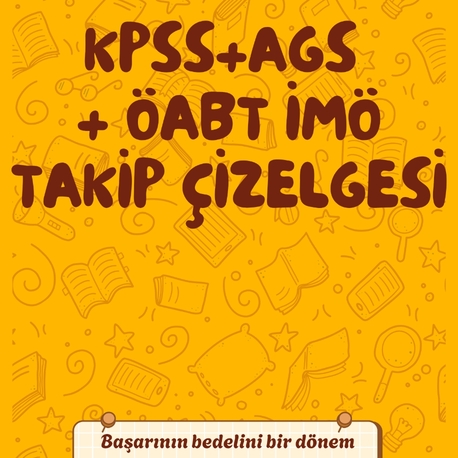 ÖABT İLKÖĞRETİM MATEMATİK ÖĞRETMENLİĞİ +KPSS + AGS TAKİP ÇİZELGESİ 