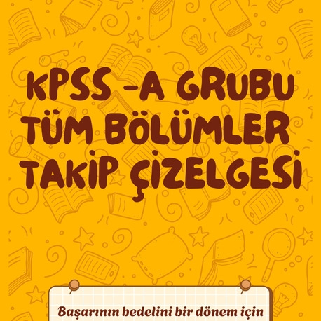 KPSS A GRUBU TAKİP ÇİZELGESİ 
