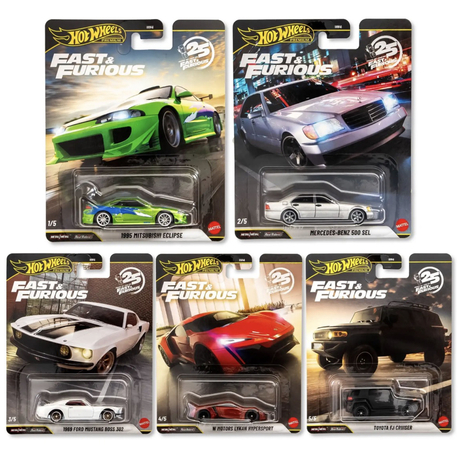 Hot Wheels Premium F&F 25. Yıl Özel seri Case Dahil