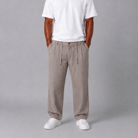 Relax Fit Ayarlanabilir Bağcıklı Pantolon 