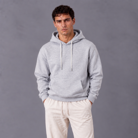 Basic Kapüşonlu Sweatshirt - Gri