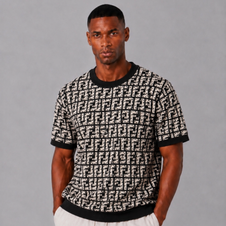 F Desenli Triko T-Shirt