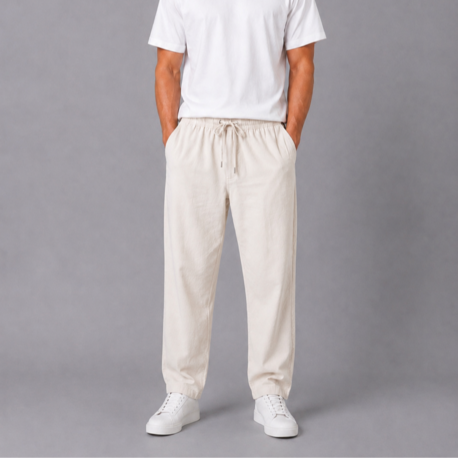 Bej Relax Baggy Pantolon