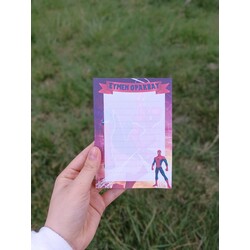 örümcek adam desenli not defter