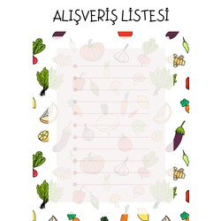 alışveriş listesi