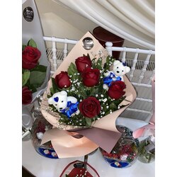 Canlı Gül Buketi (5 Gül) 