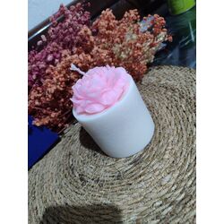 Pembe gül bubble mum 