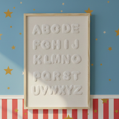 Punch Nakışı Alfabe Tablo 