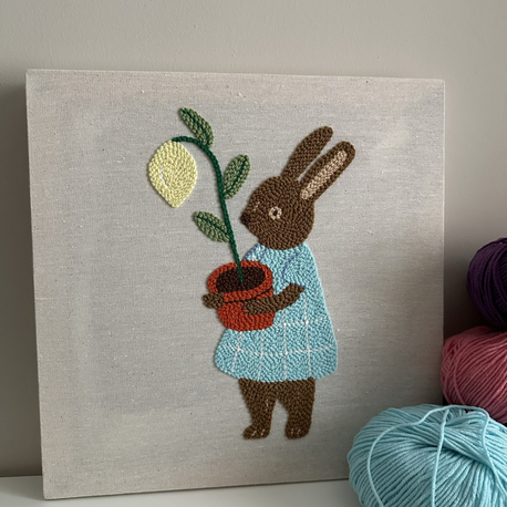 Bunny’s Lemon Punch Needle Tablo