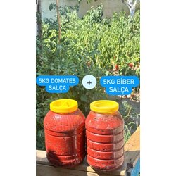 5kg domates salça + 5kg biber salça