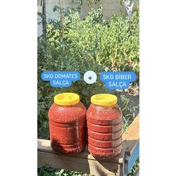 5kg domates salça + 5kg biber salça