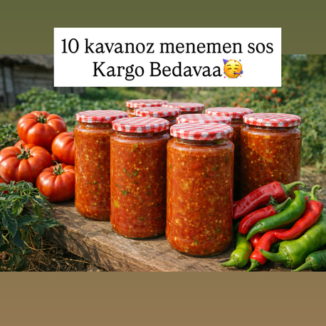 10 kavanoz menemen sos(kargo bedava)
