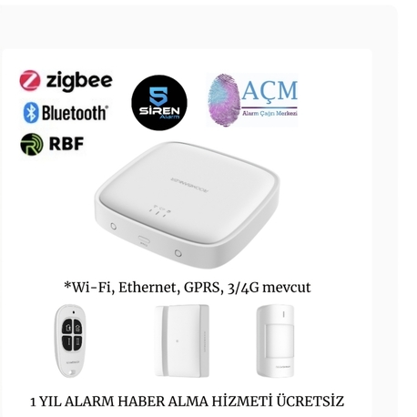 Roombanker Kablosuz Home Security Hub (Station) Alarm Seti Kit 2 ( Sirensiz )

