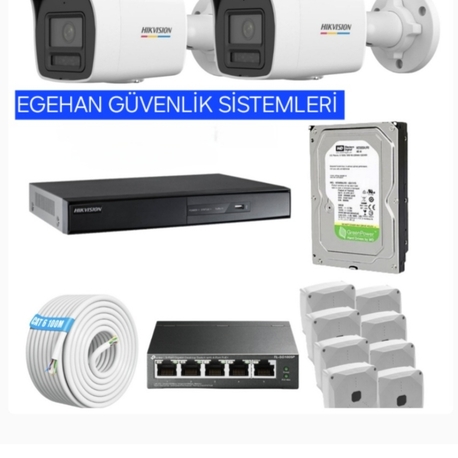 Hikvision 4 Kameralı 4MP
Colorvu 7/24 Renkli IP
Kamera Seti