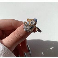 Pandora kalp yüzük (gold)