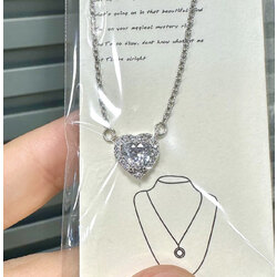 Pandora kalp kolye (silver beyaz)