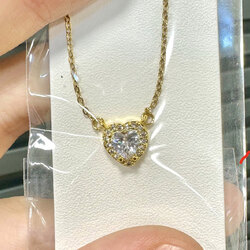 Pandora kalp kolye (gold beyaz)