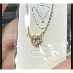 Pandora kalp kolye (gold pembe)