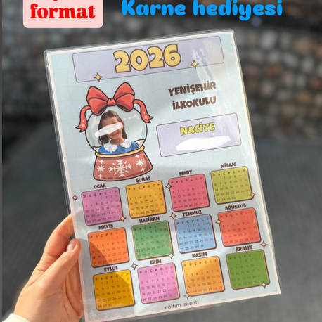Yeni yıl takvimi dijital şablon