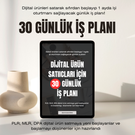 Dijital Ürün Satıcıları için 30 Günlük İş Planı