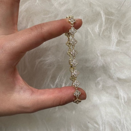 Elegant Yonca Bileklik Gold 