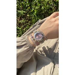 Rolex Seri Silver-Pembe Saat
