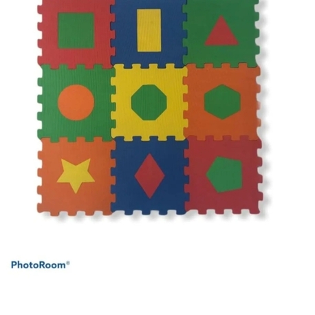 EKİM TOYS 9 Parça GEOMETRİ  Büyük Boy  10 mm  Eva Oyun Karosu Yer Matı Puzzle Yapbo