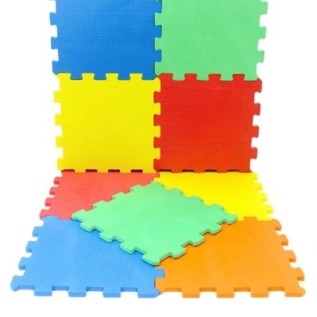 EKİM TOYS 9 Parça Düz Büyük Boy  10 mm  Eva Oyun Karosu Yer Matı Puzzle Yapbo
