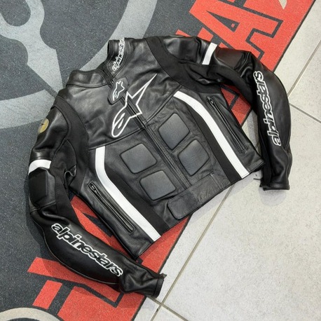 Alpinestars Kadın Deri Ceketi BEYAZ-SİYAH