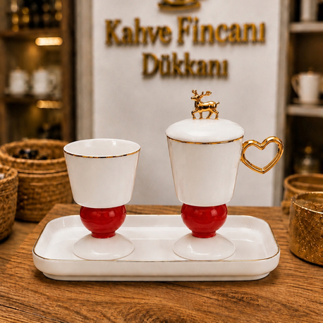 Karaca Tek Kişilik Kahve Fincan Set