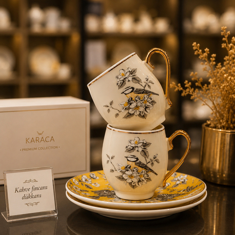 KARACA EFTENİ 6 KİŞİLİK KAHVE SET